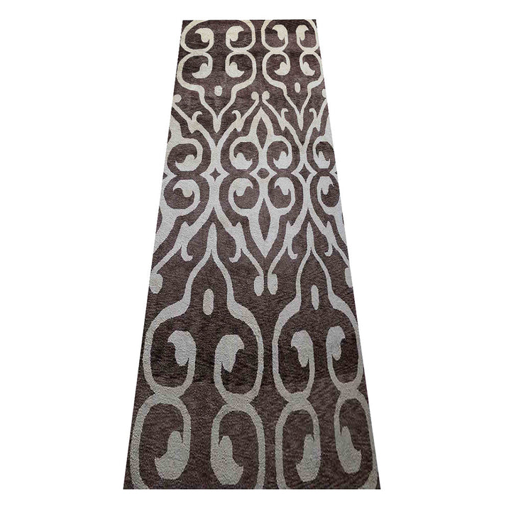 Hand Knotted Silk Area Rug Contemporary Blue Beige NS3307