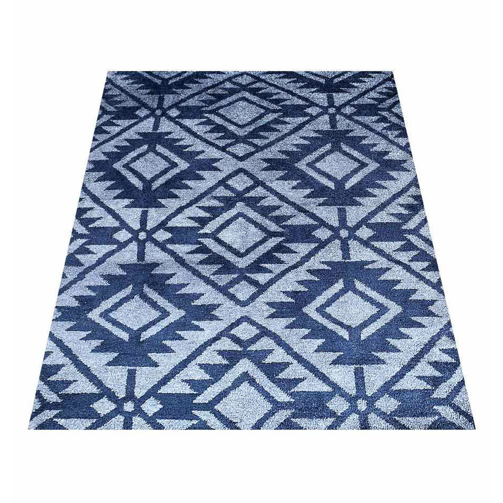 Hand Knotted Silk Area Rug Contemporary Blue NS3312