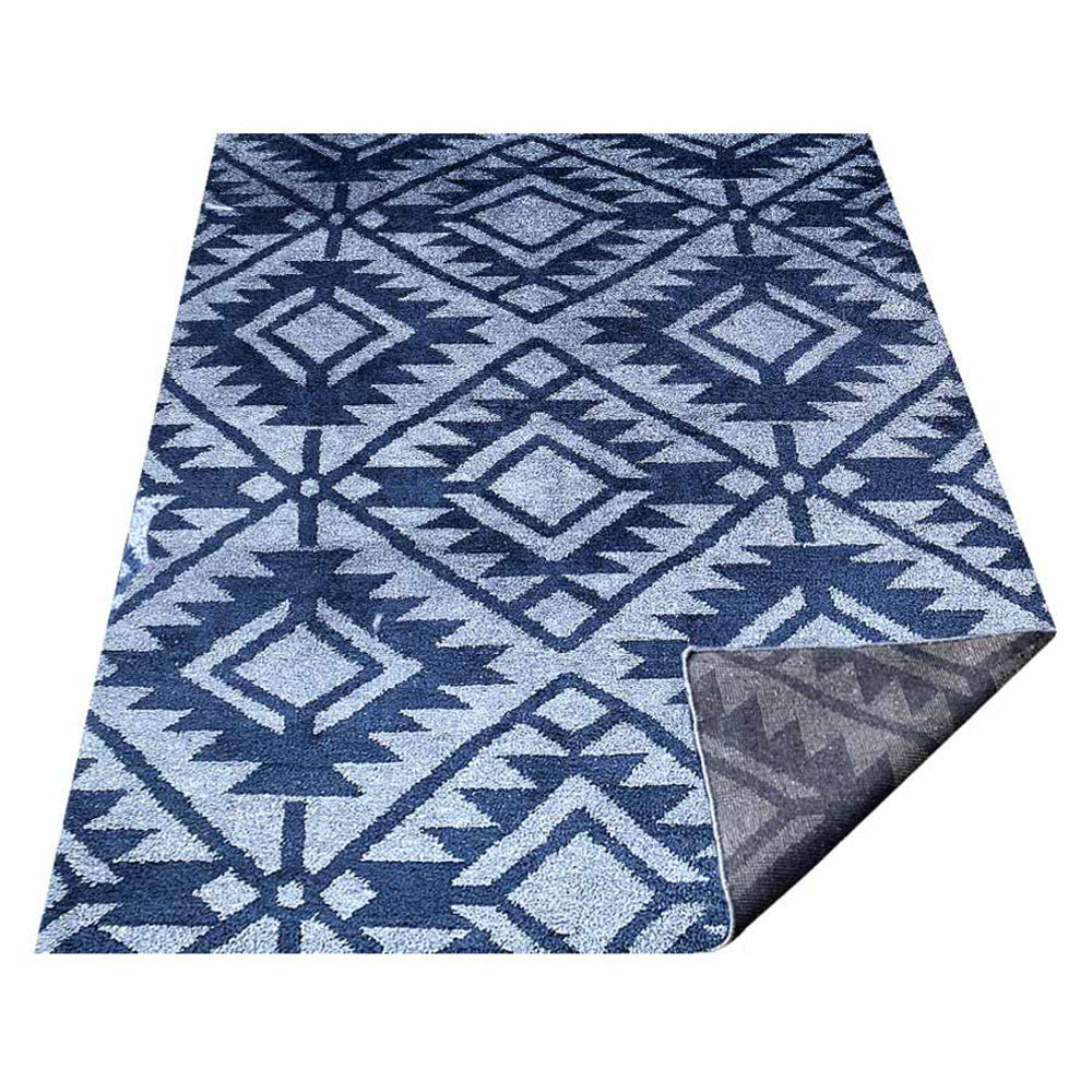 Hand Knotted Silk Area Rug Contemporary Blue NS3312