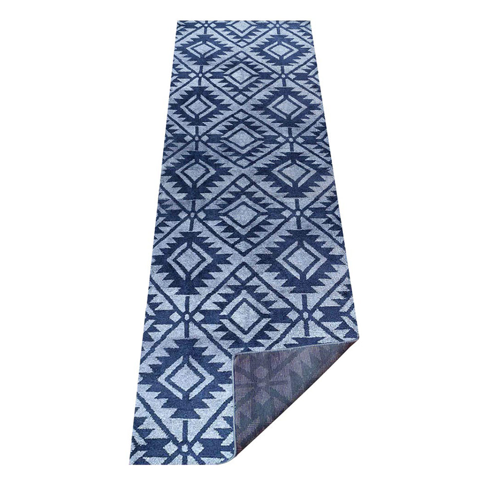 Hand Knotted Silk Area Rug Contemporary Blue NS3312