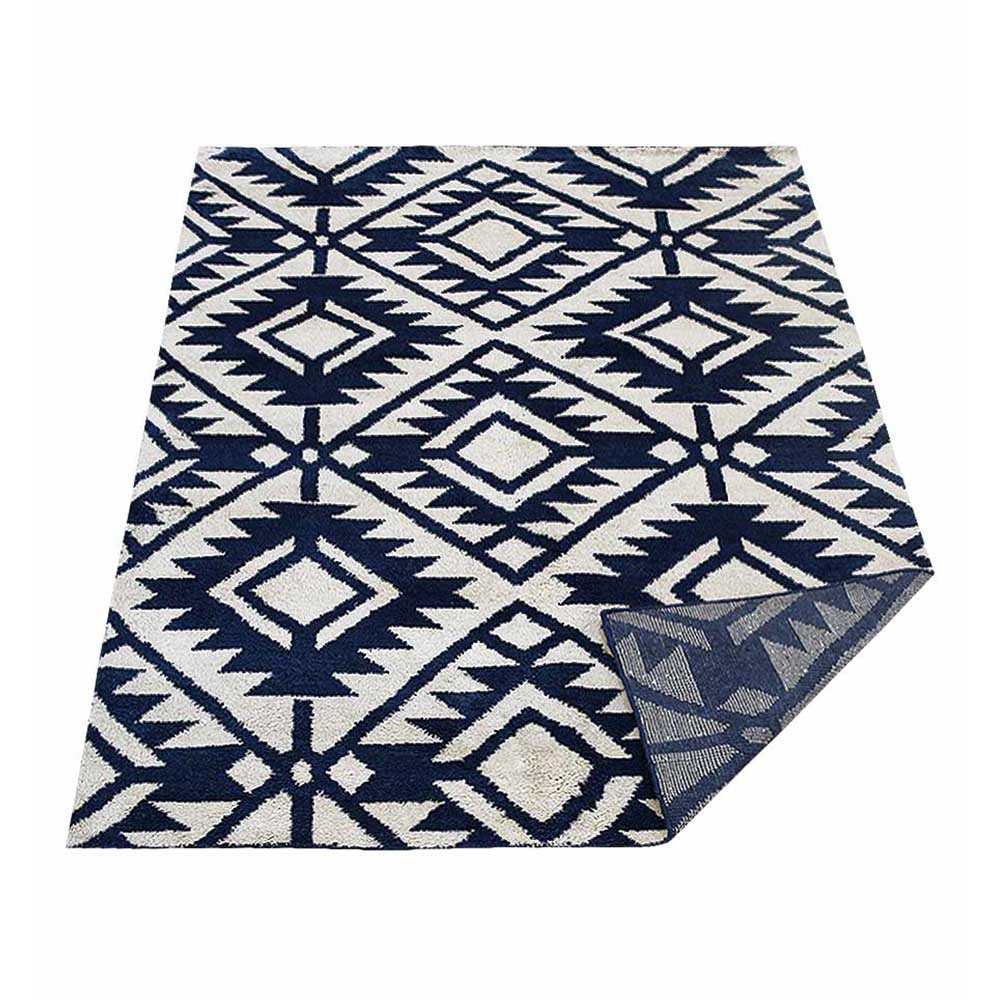 Hand Knotted Silk Area Rug Contemporary Blue NS3312