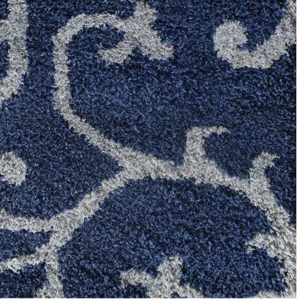 Hand Knotted Silk Area Rug Oriental Blue Beige NS3313