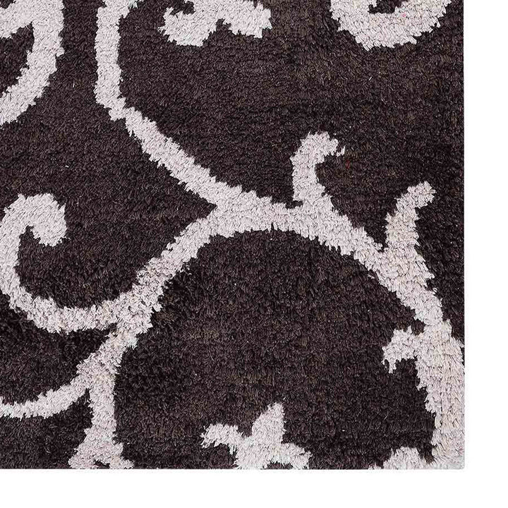 Hand Knotted Silk Area Rug Oriental Blue Beige NS3313