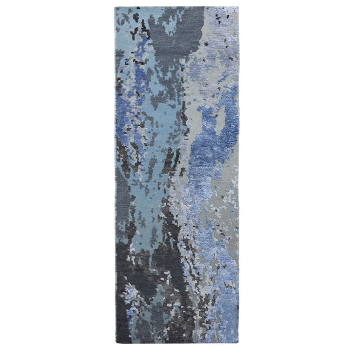 Hand Knotted Bamboo Silk & Wool Abstract Multicolor NWS117