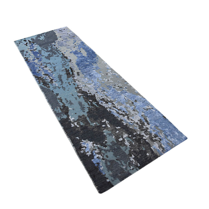 Hand Knotted Bamboo Silk & Wool Abstract Multicolor NWS117