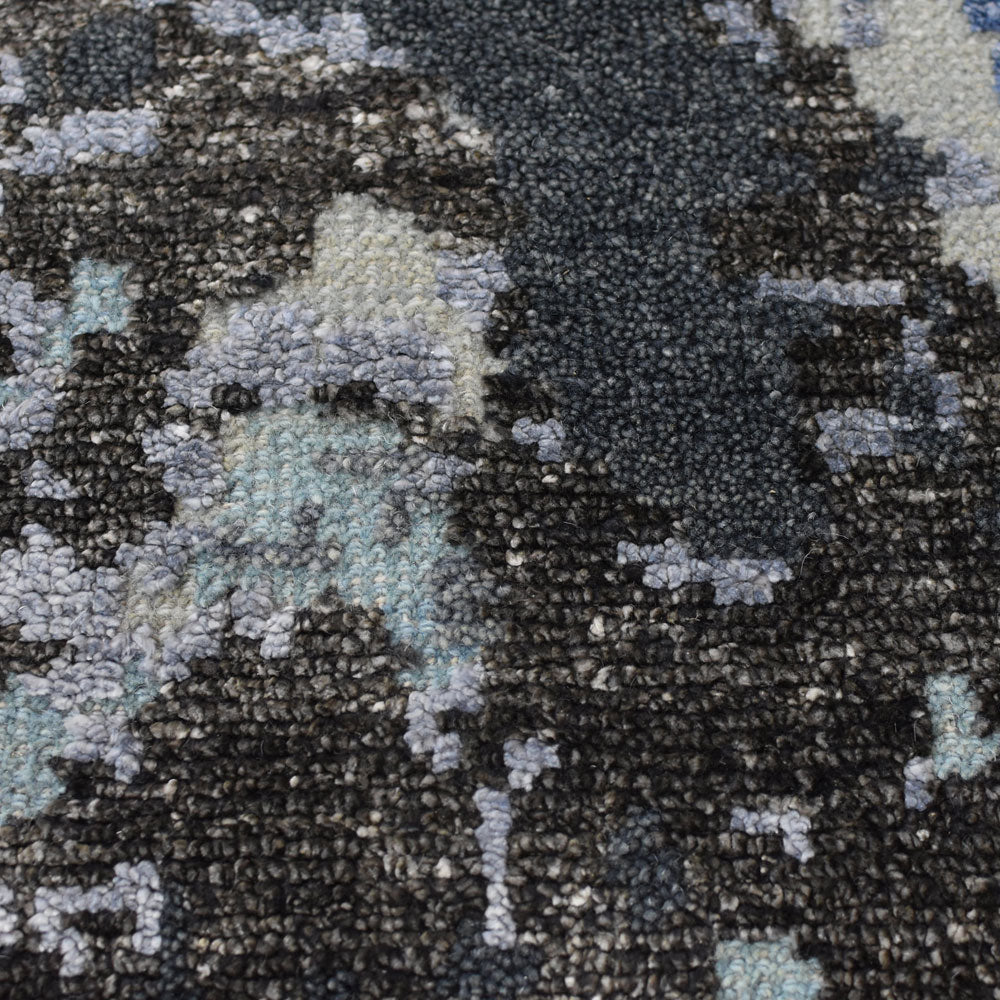 Hand Knotted Bamboo Silk & Wool Abstract Multicolor NWS117